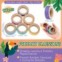 Skyygemm 180 Pcs 1.85 Inch Bagels Bird Toys for Parrots Cardboard Bird for Chewing Shredding Foraging Play Foot Wooden Parrot Toys for Medium and Large Macaws Cockatoos