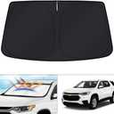 KUST Windshield Sun Shade for Chevrolet Traverse SUV 2018-2023 2024 2025 2026 Window Accessories Sunshade Sun Protector Foldable Block UV Rays Keep Car Cooler