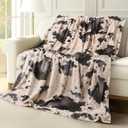 Cow Print Blanket Ultra Soft Flannel Throw Blanket for Couch Bed, Cute Cozy Lightweight All-Season Fleece Blanket Twin XL, Gift for Women & Girls, 6690 Inches Pink