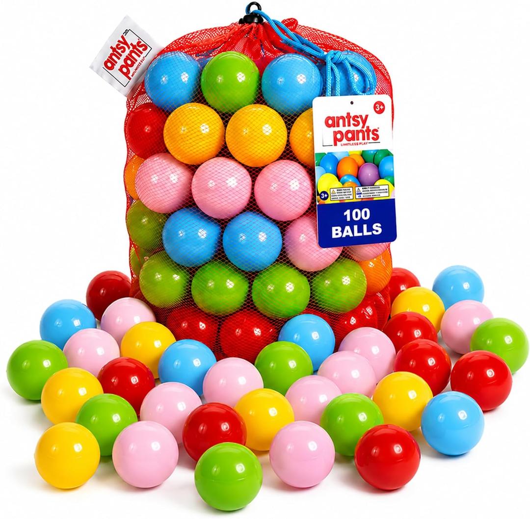 Antsy Pants 200 Ball Pit Balls for Toddlers 1-3, Sensory Toys for Kids, 200 Ball Pack
