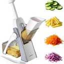 SupMaKin Safe Mandoline Slicer, Potato Chip Slicer Maual Vegetable Food Cutter Adjustable Thickness, Chopping Artifact Veggie Salad Chopper & Cook Meal Prep (Gray)