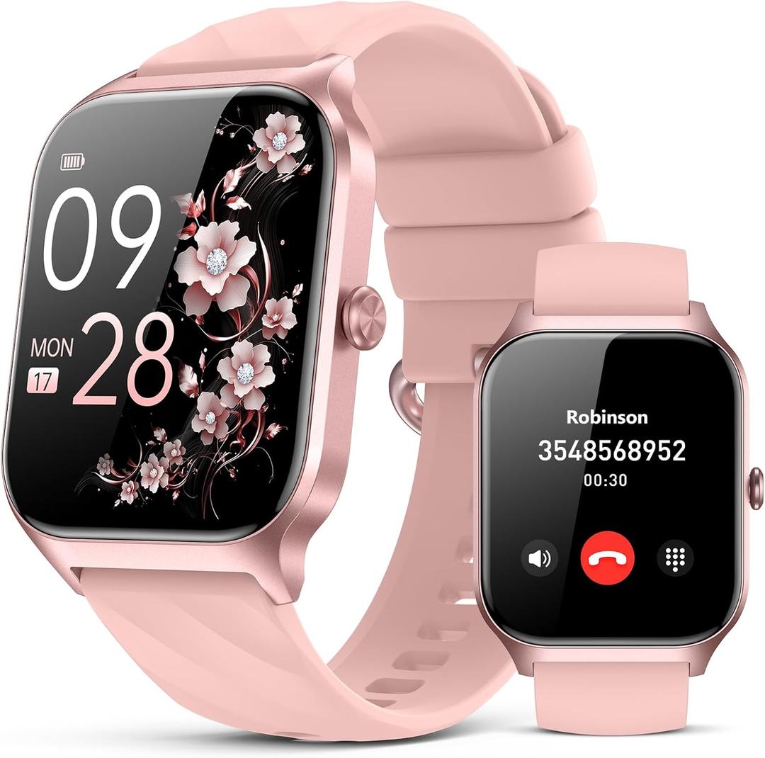 Smart Watch for Women Men - Answer/Make Call, Fitness Tracker Smartwatch for Android iPhone Compatible, Heart Rate Monitor Sleep Female Cycle, 110+ Sports Modes Step Counter (Blush Pink, 1.83)
