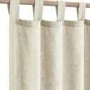 KOUFALL Retro Curtains for Living Room 70s Antique Old School Fashion Tab Top Linen Sheer Sack Cloth Linen Blend Canvas Lightweight Curtains for Bedroom,96 Inches Long,Sand Tan Beige (52"W x 96"L (Pack of 2))