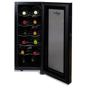 Koolatron Urban Series 12 Bottle Wine Cooler, Thermoelectric Wine Fridge, 1 cu. ft. Freestanding Wine Refrigerator for Home Bar, Small Kitchen, Apartment, Condo, Cottage, RV