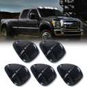Cab Roof Top Marker Lights White Led Clearance Running Lamps for 1999-2016 F250 F350 F450 F550 Super Duty Pickup Truck, 5PCS (Smoked Black)