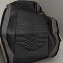 Skechers Memory Foam Car Seat Covers, Leather High Back Seat Covers Quilting Design,Waterproof Sports Car Seat Covers Front Seats,Airbag Compatible, Universal Fit for Most Cars, SUVs,Trucks,Black