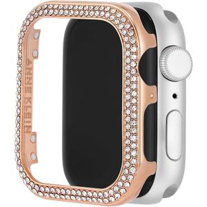 Goton Privacy Waterproof Case Compatible for Apple Watch Series 11/10 Screen Protector 46mm, Anti Spy Face Cover Back Bumper for iWatch Accessories (Rose Gold)