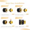 TAROSE Garden Hose Quick Connect Fittings No-Leak Water Hose Quick Connect Fittings Male and Female 3/4 Inch Garden Hose Fitting Quick Connector- 6 Set