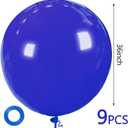 Blue Big 36 Inch Balloons, 9Pcs Blue Giant Big Latex Balloons, Large Balloons for Birthday Wedding Party Decorations. (blue)