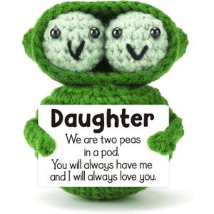 LEJIAJINW Cute Mini Handmade Peas Daughter Gifts Birthday Valentines Day Daughter in Law Christmas Stocking Stuffers for Women Funny Small Things for Her Mothers Day Thanksgiving