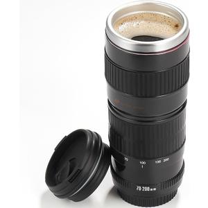 Camera Lens Coffee Mug with Slider Lid - Perfect Photographer Gifts for Men and Women, Unique Gifts for Photography Enthusiasts and Shutterbug Friends!