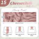 15 Pack Dusty Pink Cheesecloth Table Runner 17 x 108 inch Cheese Cloth Table Runners 9ft Pink Table Runner Rustic Romantic Sheer Gauze Runner for Wedding Party Baby Shower Table Decoration