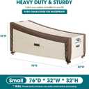 76 inch Chaise Lounge Cover Waterproof, Patio Chaise Lounge Cover for Outside, Outdoor Furniture Lounge Chair Cover for Anti-UV, Rip Resistant, Water Resistant, Small, 1 Pack, Brown