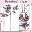 Suncalla 4 Pcs 30 Inch Dusty Plum Sedum Berry Stem for Vase Artificial Faux Rusty Plum Pick Branch Spray Floral Stem for Table Centerpiece Mantel Decor(Dark Purple)