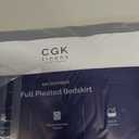 CGK Linens full-size pleated bedskirt in light grey