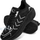 HARENCE Womens Sneakers Tennis Shoes: Comfortable Breathable Non Slip Casual Athletic Walking Shoes for Gym Workout size 44, Black