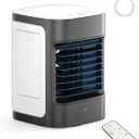 Portable Air Conditioners, Personal Air Conditioner for room, Portable AC Unit Swamp Cooler with 100 Oscillation, USB Powered Mini Air Conditioner for Tent Camping Bedroom,Black