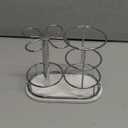 HarJue Toothbrush Holder Stand for Bathroom, Metal Toothbrush Organizer with Marble Base, Toothbrush Storage Collection for Family, Suitable for Home Hotel Countertop Vanity (Medium, Chrome Finish)