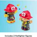 Fisher-Price Little People Toddler Toy Fire Truck Musical Push-Along Vehicle with 2 Figures for Pretend Play Ages 1+ Years