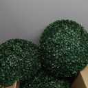 3 Pcs 15 inch Boxwood Topiary Ball Artificial Plant Topiary Ball Faux Boxwood Decorative Balls for Garden, Backyard, Balcony and Home Dcor