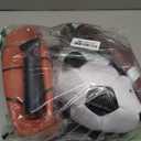 Lenwen 4 Pcs Sports Balls Set for Teen Adult, Include Official Size Basketball Soccer Football Playground Ball Pump Equipment Bag Ball Gifts Back to School(Brownish Red)