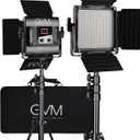GVM 560 LED Video Light, Dimmable Bi-Color, 2 Packs Photography Lighting with APP Intelligent Control System, Lighting for YouTube, Studio, Outdoor, Video Lighting Kit, 2300K-6800K, CRI 97+