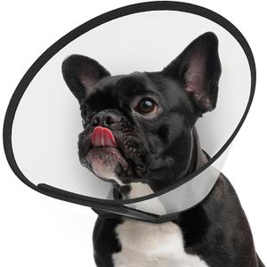 Supet Adjustable Dog Cone Collar After Surgery to Stop Licking,E Collar for Medium Small Dogs, Pet Recovery Collar & Cone,Plastic Cone of Shame for Dogs, Dog Head Neck Cone (S-) (S-(neck: 9.5~14.5"))