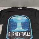 Burney Falls State Park California T-Shirt (Small, Black)