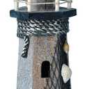 Chaomian Home Ornaments Starfish Wooden Lighthouse 10.6" High Nautical Themed Rooms Lighthouse