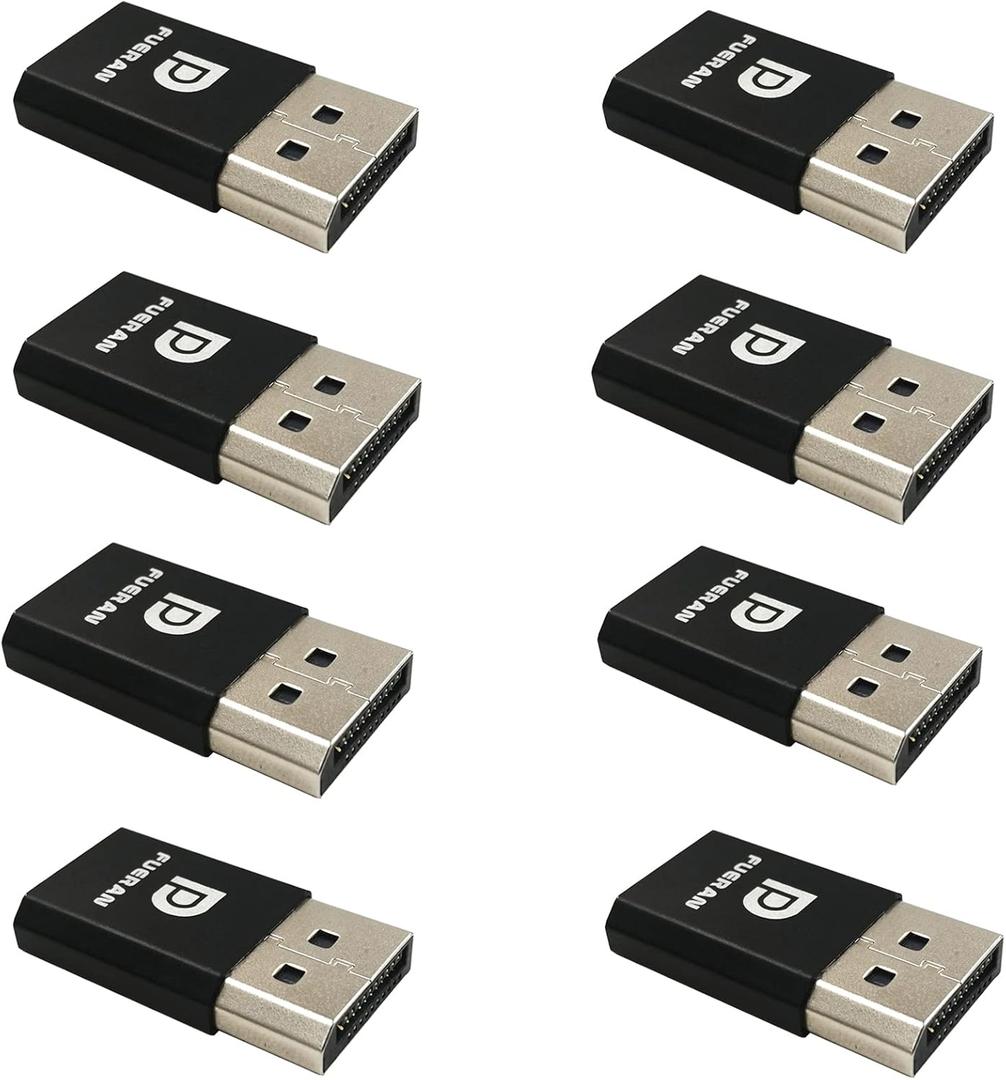 DP - DisplayPort Display Emulator EDID Emulator Plug 2K (fit Headless 2560x1600@30Hz) 4K 4096x2160@60Hz Display Port Dummy Plug - DisplayPort Compatible (2K-2560x1600@30Hz-8P)
