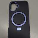 Lufanbis Magnetic for iPhone 16 Case with Ring Stand, [10 FT Drop Protection] [Velvety Touch] Slim Translucent Matte Back Shockproof Phone Case for iPhone 16 6.1'', Blue