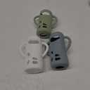 3 Pack Silicone Sleeves for Dr. Brown's Glass Baby Bottles - Drop Protection Baby Bottle Sleeves,Compatible with Dr. Brown's Newborn Glass Bottles,with Silicone Handles,8 oz (White+Green+Dark Blue)