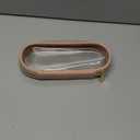 Soimeat Clear Travel Makeup Brush Holder, Leather Makeup Brush Toiletry Bag, Portable Cosmetic Brush Case, Transparent Waterproof Makeup Brush Storage Bag, Pink, Large