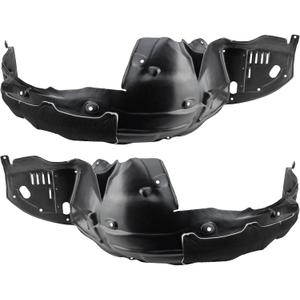 TRQ Front Driver and Passenger Side Inner Fender Liner Set Compatible with 2008-2012 Honda Accord Sedan US Built Models