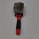 Mothers Car Wash Brush, Wheel and Fender Brush, Short Handle Tire Cleaner for Car Detailing, 10 Inch, Red/Black