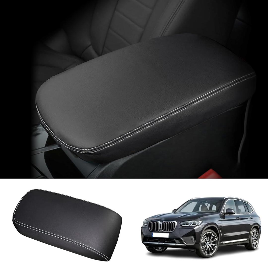 Coleya Center Console Cover for BMW X3 (2018-2024)/for BMW X4 (2019-2025), for BMW X3 X4 (sDrive30i/xDrive30i/M40i/M), Waterproof&Comfy Leather Armrest Cover 2021 2022 2023 2024 X3 X4 Accessories