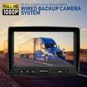 Backup Camera for Truck RV,Back up Camera with Screen Kit HD 1080P 7inch Reverse Monitor,Rear View Cameras for Trailer, Bus/Tractor/Vehicle with 170 Degree,IP69K Waterproof,IR Night Vision.
