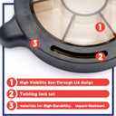 Pool Pump Lid With O-Ring gasket Compatible with Splapool Pureline Deluxe Above-Ground In-Ground Pool Pumps Replaces 47252772, AC81361, NEP2134, PO12728CR, 16578, 647252772, Pool Pump Basket Cover