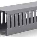 ZhiYo 2x2in Server Rack Cable Management, 6.6ft Cable Duct Cable Raceway Kit, Electrically Safe PVC for Network Cable Management, Open Slot Wire Raceway for Computer Under Desk, Wire Duct Grey