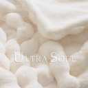 BENVWE Faux Fur Throw Blanket for Couch - Cozy Plush Fluffy Soft Thick Bubble Blanket for Living Room Home Decor - Mothers Day Birthday Gifts for Women, Cream White, 51" x 63"