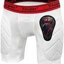 Youper Boys Youth Padded Sliding Shorts with Soft Protective Athletic Cup for Baseball, Football, Lacrosse size Y-S