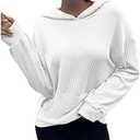 Enjoy Home R.S. Women's Casual Long Sleeves Hoodie Plain Loose Pullover Sweatshirts with Pocket XXL