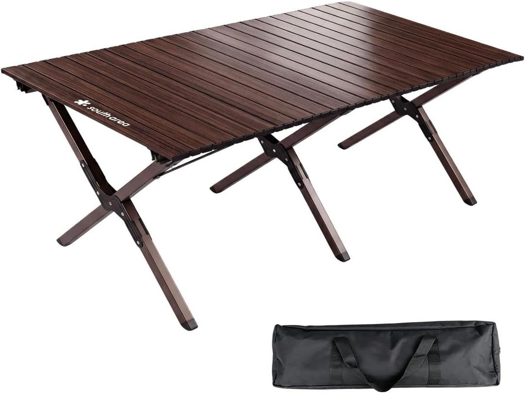 47" Camping Table Foldable, Aluminum Roll up Low Picnic Table, 47.24"x23.6 2"x17.91"
