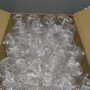 48 Stemless Plastic Wine Glasses - 12oz Clear Disposable Party Cups for Parties - Wine Tumblers