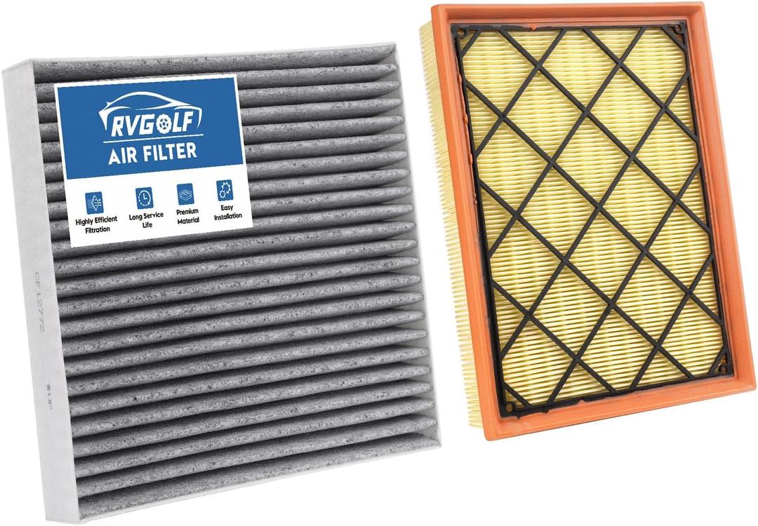Engine+Cabin Air Filters Fit for 20-22 Ford Escape 2.0L, 22-24 Maverick 1.5L/2.0L(Not for Hybrid), 21-25 Bronco Sport 1.5L/ 2.0L Engine Air Filter Replace Car Accessories JX6Z9601A CF12772