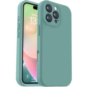 Vooii Compatible with iPhone 16 Pro Case, Liquid Silicone Upgrade [Camera Protection] [Soft Anti-Scratch Microfiber Lining] Shockproof Phone Case for iPhone 16 Pro 6.3 inch - Pine Green