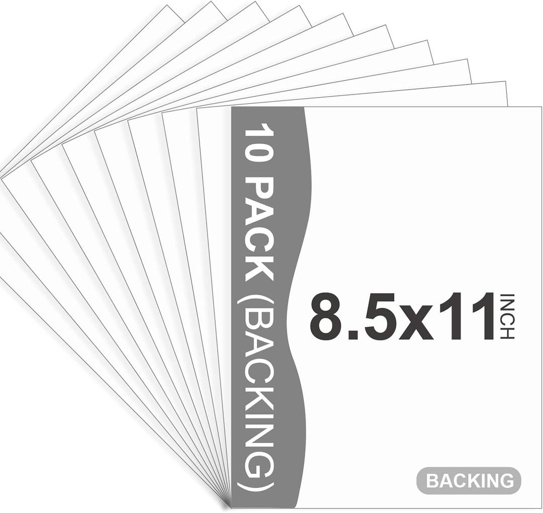 Somime 10 Pack Backing Boards, 8.5x11 Uncut White Mats Matboards, Acid-Free Backerboards for Art Prints, Ideal for Photos, Pictures, Prints, and Frames