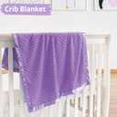 Pro Goleem Baby Soft Minky Dot Blanket with Silky Satin Backing Baby Gifts for Boys and Girls (Purple, 30 x 40)