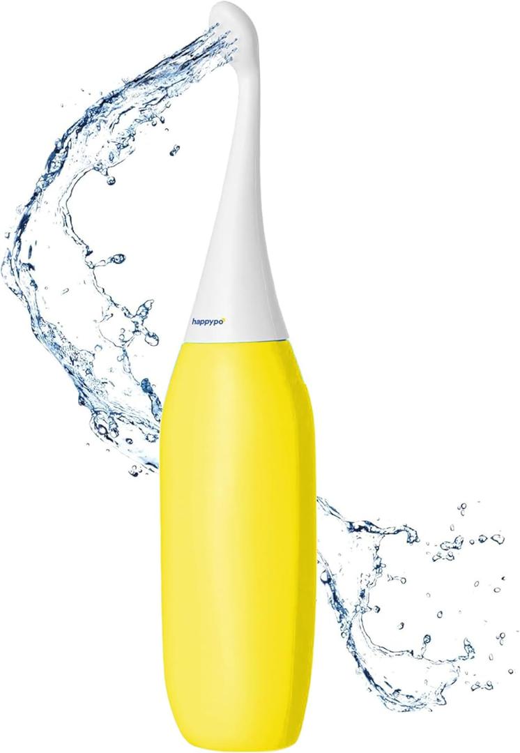 HappyPo The Original Butt Shower (Color: Yellow) l Portable Bidet l Known from German Shark Tank l The Easy-Bidet 2.0 replaces Wet Wipes l Portable Bidet for Travel