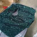 Sequins Christmas Tree Skirt Emerald Green Small Velvet Tree Skirts Mats for Medium Sized Xmas Tree Decorations Living Room